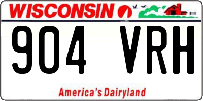 WI license plate 904VRH