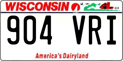 WI license plate 904VRI