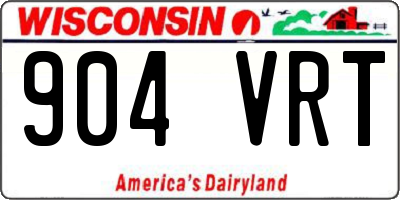 WI license plate 904VRT