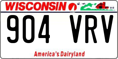 WI license plate 904VRV