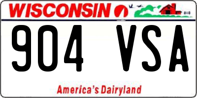 WI license plate 904VSA