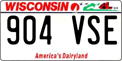 WI license plate 904VSE