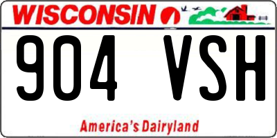WI license plate 904VSH