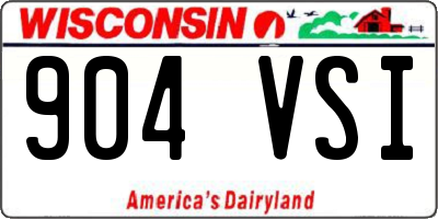WI license plate 904VSI