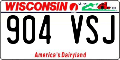 WI license plate 904VSJ