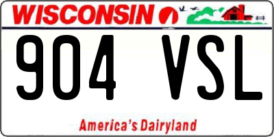 WI license plate 904VSL