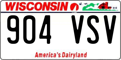 WI license plate 904VSV