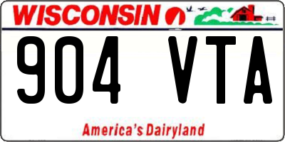 WI license plate 904VTA