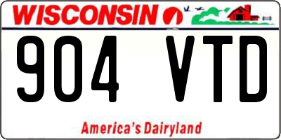 WI license plate 904VTD