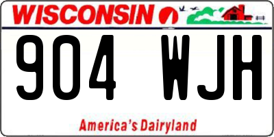 WI license plate 904WJH