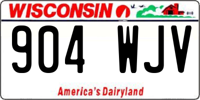 WI license plate 904WJV