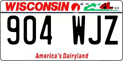 WI license plate 904WJZ