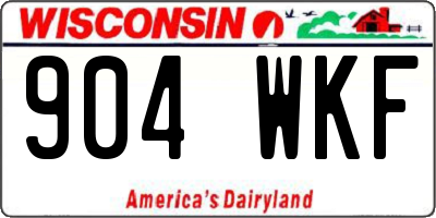 WI license plate 904WKF