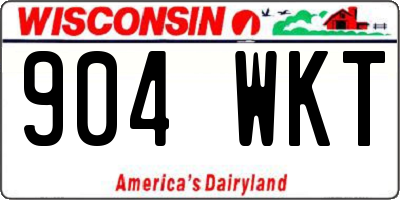 WI license plate 904WKT