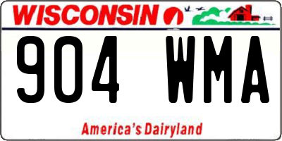 WI license plate 904WMA