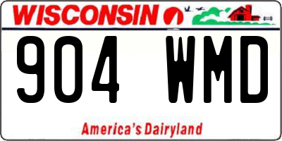 WI license plate 904WMD