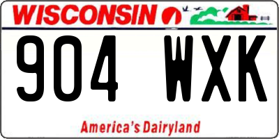 WI license plate 904WXK