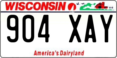 WI license plate 904XAY