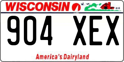 WI license plate 904XEX