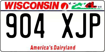 WI license plate 904XJP