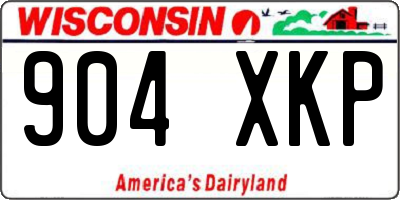 WI license plate 904XKP