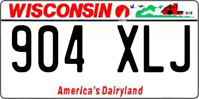 WI license plate 904XLJ