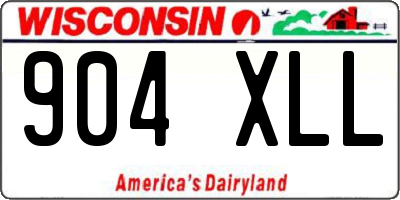 WI license plate 904XLL