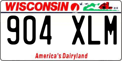 WI license plate 904XLM