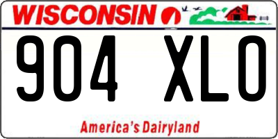 WI license plate 904XLO