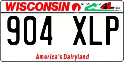 WI license plate 904XLP