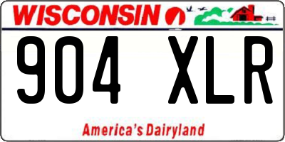 WI license plate 904XLR
