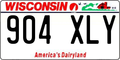 WI license plate 904XLY