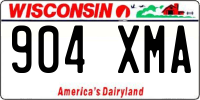 WI license plate 904XMA