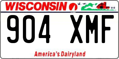 WI license plate 904XMF