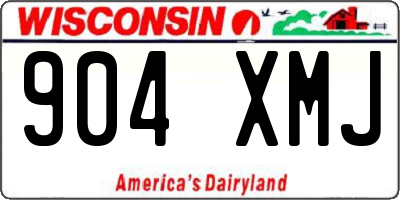WI license plate 904XMJ