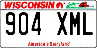 WI license plate 904XML