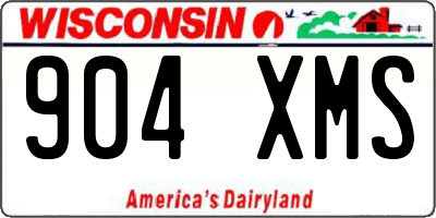 WI license plate 904XMS