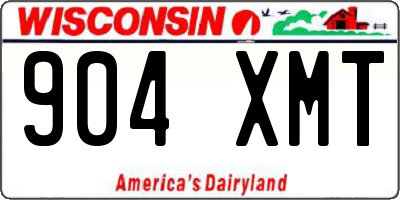 WI license plate 904XMT