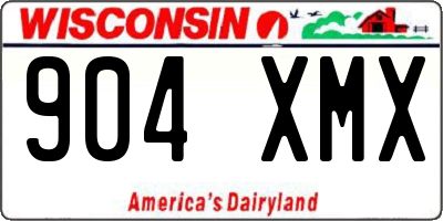 WI license plate 904XMX