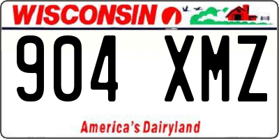 WI license plate 904XMZ