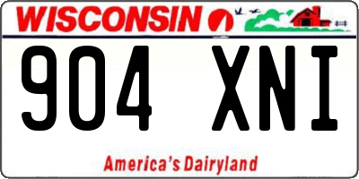 WI license plate 904XNI