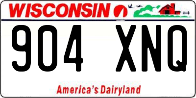 WI license plate 904XNQ