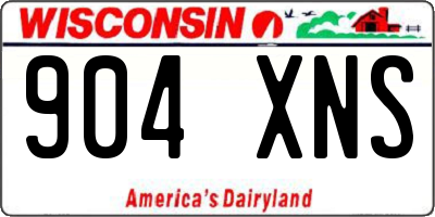 WI license plate 904XNS