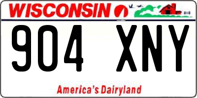 WI license plate 904XNY