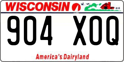 WI license plate 904XOQ