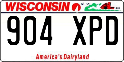 WI license plate 904XPD