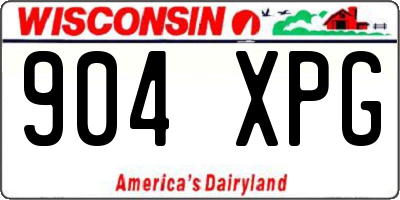 WI license plate 904XPG