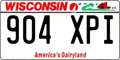 WI license plate 904XPI
