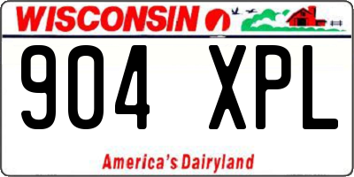 WI license plate 904XPL
