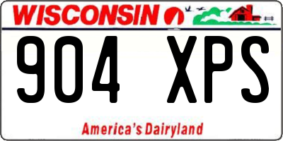 WI license plate 904XPS